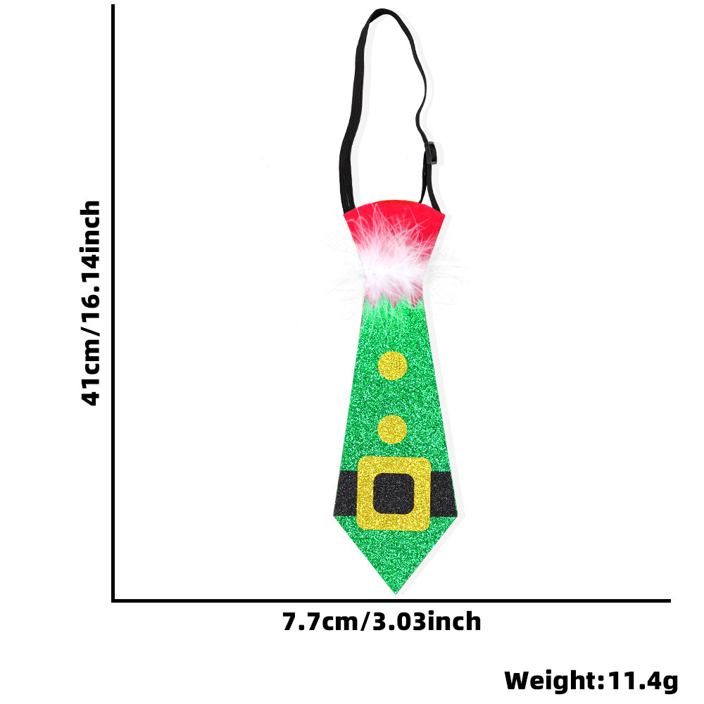 Navidad corbata infantil caricatura Papá Noel Alce árbol de Navidad muñeco de nieve accesorios de fiesta regalos para niños
