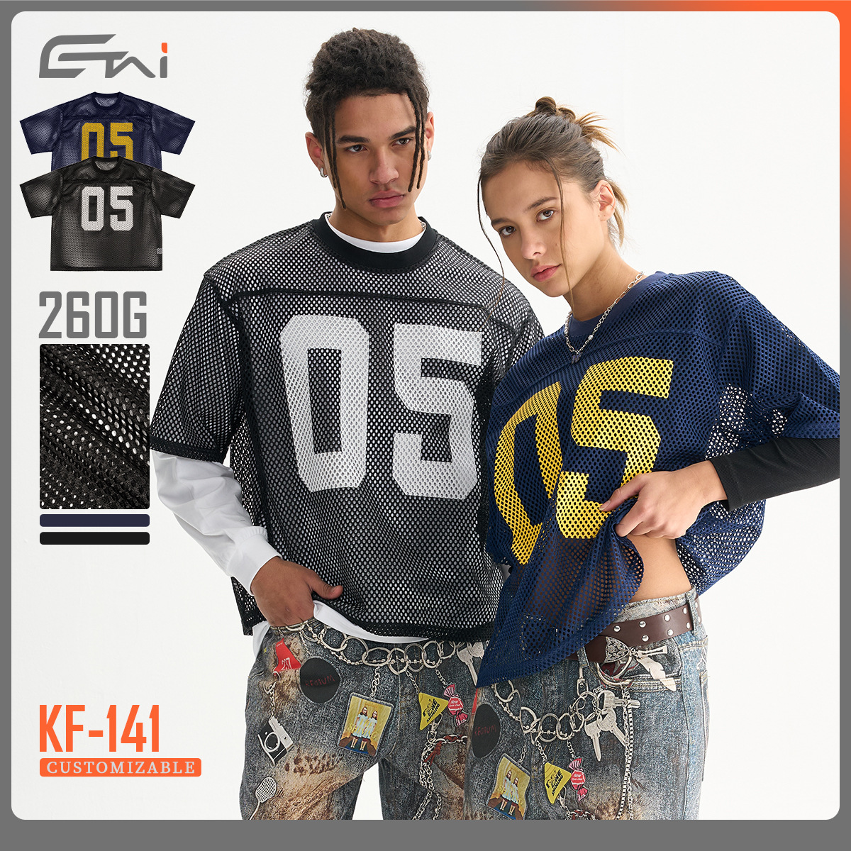 ETAI tendencia deportiva de verano suelta transpirable boxy camiseta corta ancha marca de moda masculina pareja malla manga corta