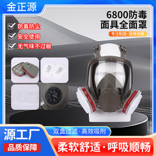 6800 Gas Masks Spray Paint Chemical Pesticide Full Face Mask Large Field of View Mask Silicone Gas Mask Wholesale