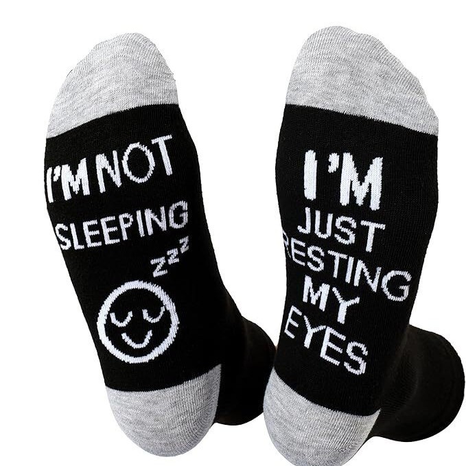 Amazon's New Round Face I'M Not Sleeping I'M Just Resting My Eyes Socks Cross-Border Aliexpress