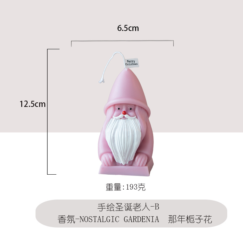 Venta caliente transfronteriza Velas en forma de Papá Noel Velas de aromaterapia navideña Adornos decorativos lindos recuerdos al por mayor