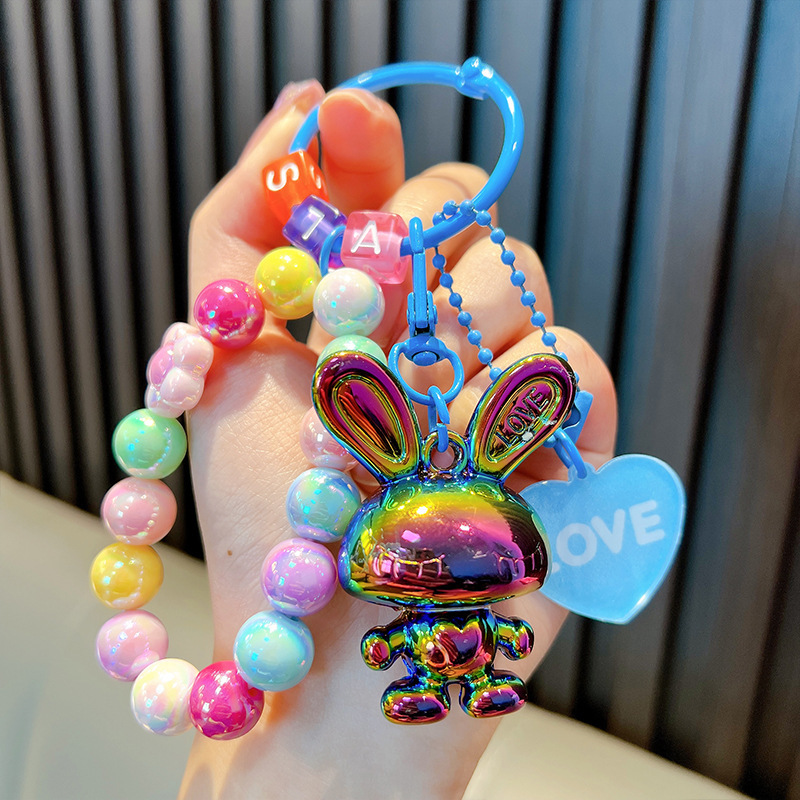 Cuentas de asiento osos colgantes de llaves de bolsos acrílicos exquisitos colgantes de llaves de automóvil colgantes pequeños regalos al por mayor