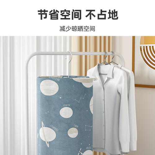 Blanket drying artifact spiral clothes drying rack balcony home large round rotating hanging bed sheets and quilt cover artifact