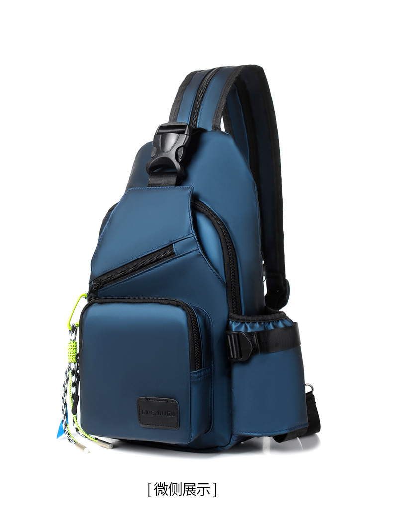 Wholesale new large-capacity men's chest bags, single-shoulder crossbody water cup bags, multi-functional waterproof outdoor small backpacks undefined