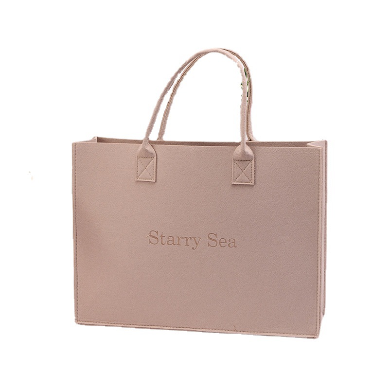 Wholesale Felt Tote Bag Large Capacity Letter Felt Bag Gift Bag Fashion Simple Felt Tote Bag with Logo
