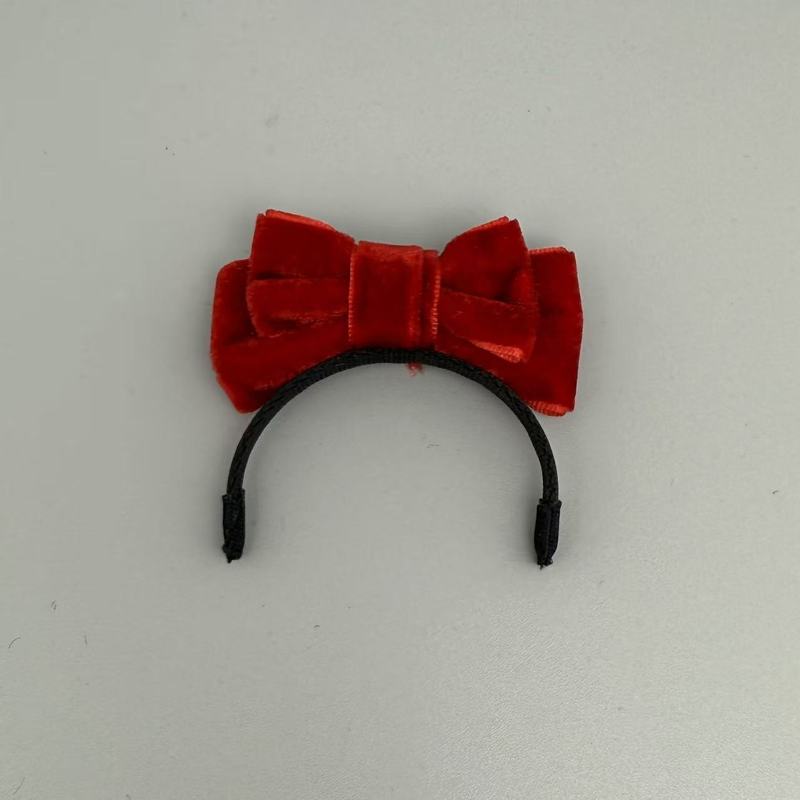 Labubu ラブブリボンヘッドバンドビッグレッドキャンディーカラーのリボンヘッドバンド人形ピンクヘッドバンドアクセサリー|undefined