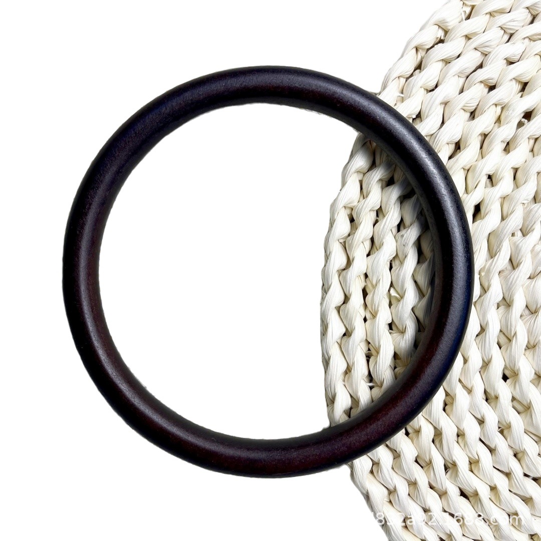 Nuevo círculo de madera brazalete DIY bolsa de tejido a mano bolsa de fabricación accesorios mango de círculo de madera