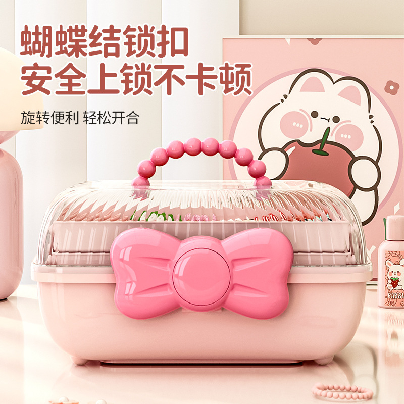 2023 New High-Looking Guka Sticker Storage Box Kidsren's Toy Desktop Large-Capacity Three-Layer Creative Storage Box