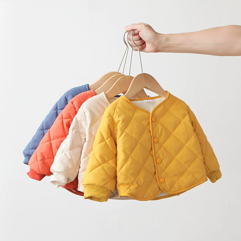 Children's quilted keep warm down jacket for men and women, western style
