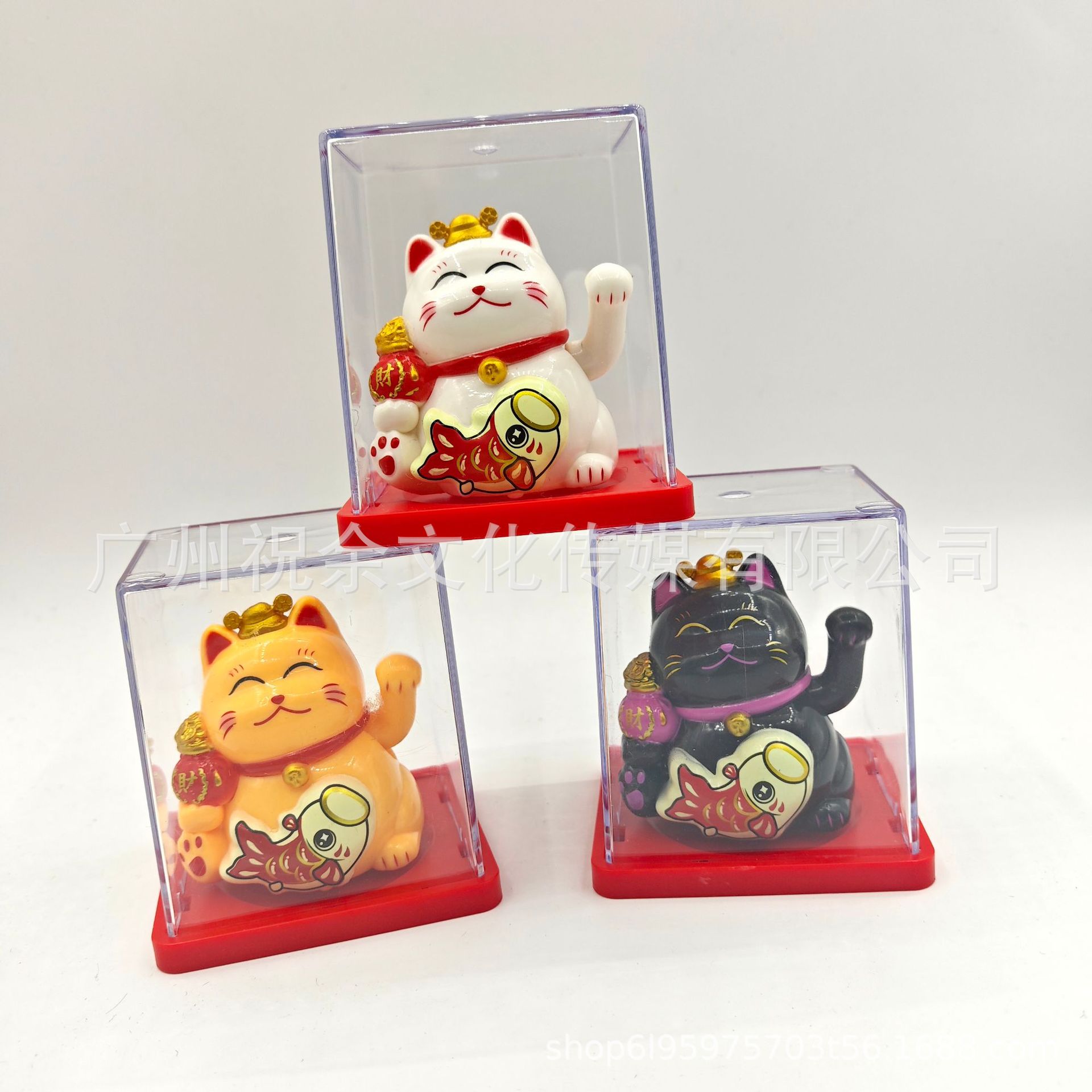 Mini adornos de la suerte para gatos y accesorios de regalo para coches de tienda de manualidades con cubiertas antipolvo