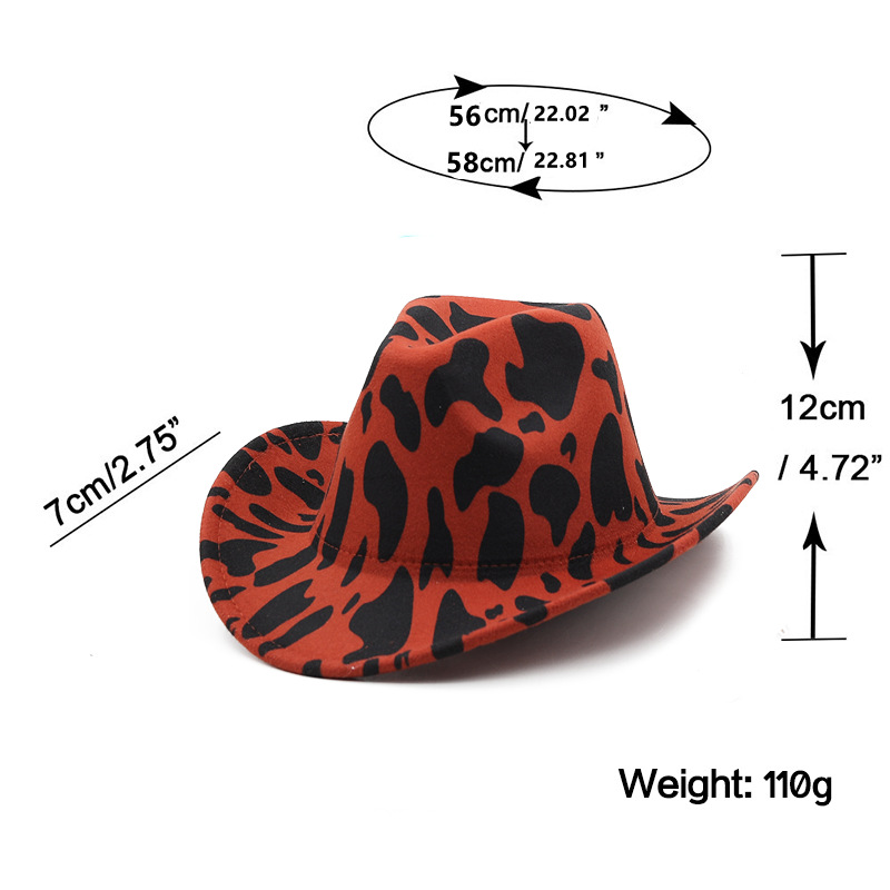 420g Weight Housewarming, Anniversary, Business, Wedding, Outdoor, Travel, Beach, Birthday, Festival Occasion Solid Color Pattern Fashion Thickened Fabric Double-sided Contrast Color Hat Rolled Brim Cowboy Felt Hat