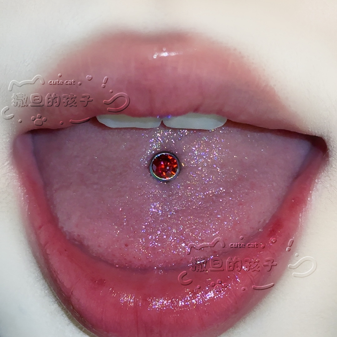 Satan's Child F136 Titanium Alloy Tongue Piercing – Natural Feel, Comfortable for Drinking, Extremely Shiny detail image 9