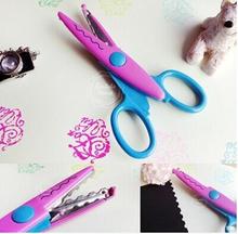 花边剪刀波浪型儿童剪刀手工文具 不伤手136mm可爱卡通剪刀