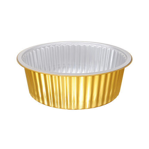 Disposable small hot pot takeaway pot with stand, thickened aluminum foil box, round grilled fish tin foil box, dormitory can be heated