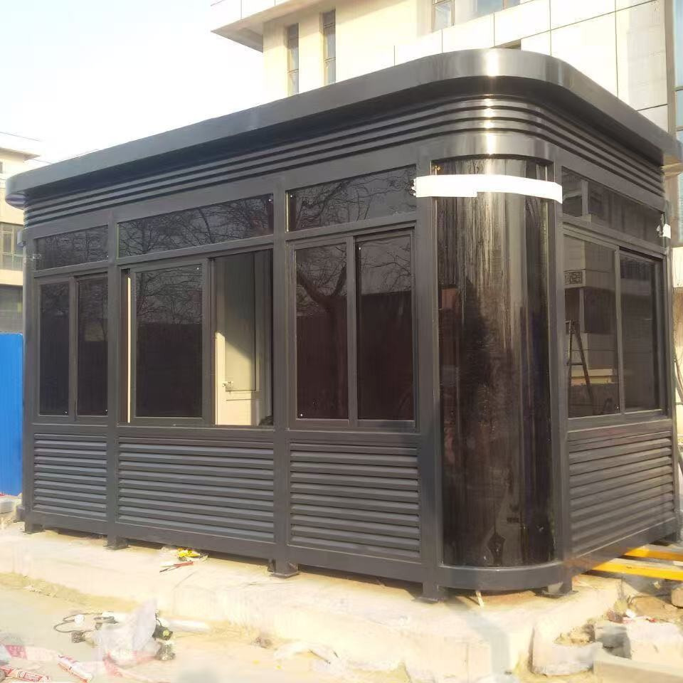 可移动钢结构吸烟室户外岗亭景区医院公共抽烟吸烟亭休息室茶水亭