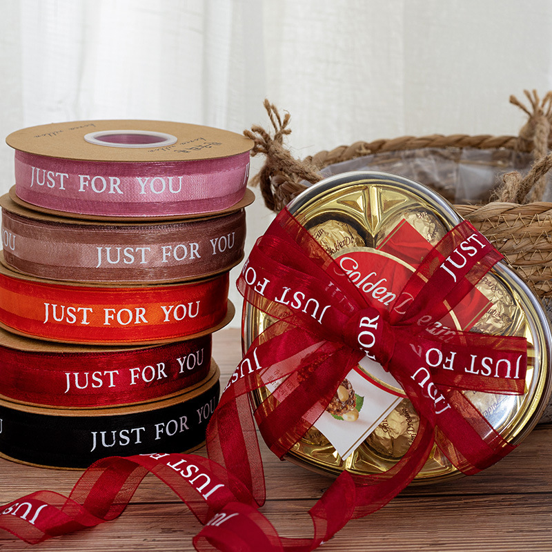 2,5 cm flor embalaje cinta material al por mayor ramo decoración pastel cinta floral cinta de nieve