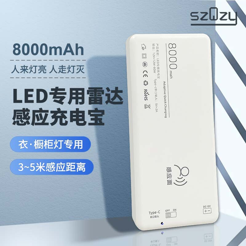 Led Bathroom Cabinet Dedicated 12V Cabinet Wine Cabinet Wardrobe Light Radar Power Bank Large Power Sensor Power Bank