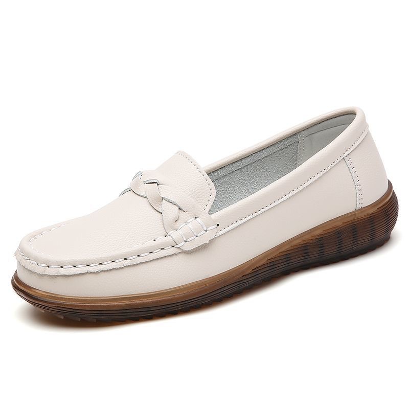Zapatos de madre con suela suave y poco profunda, zapatos cómodos de talón bajo, primavera de 2026, nuevos zapatos de pedal universal Lefour.