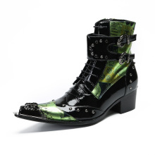 马丁靴男夏季中高帮防水大绿靴男靴踢不烂工装靴美式复古潮靴男鞋