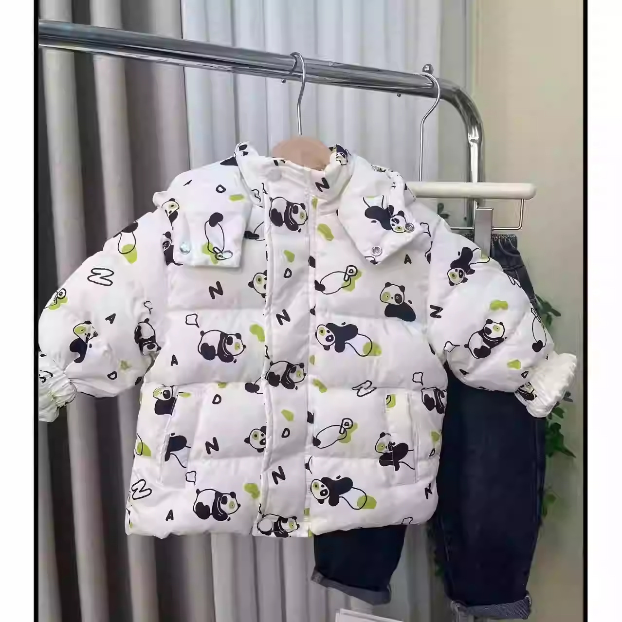 新款儿童棉服花布时尚可爱中小童宝宝上衣外套加绒加厚款童装棉衣