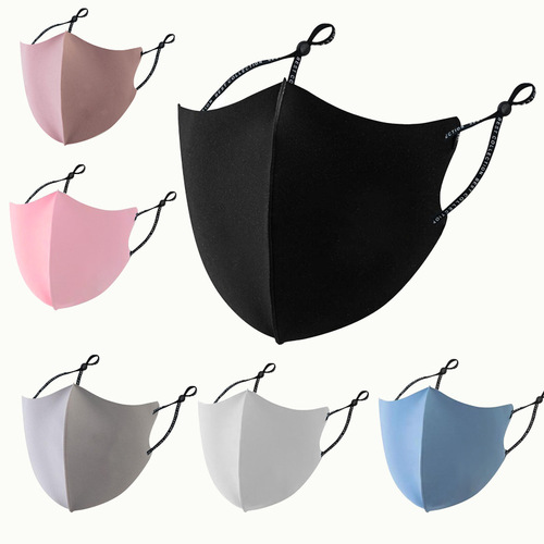 Ice silk mask breathable, washable, 3D mask, UV protection, adult sun shield face mask, custom fabric mask, thin