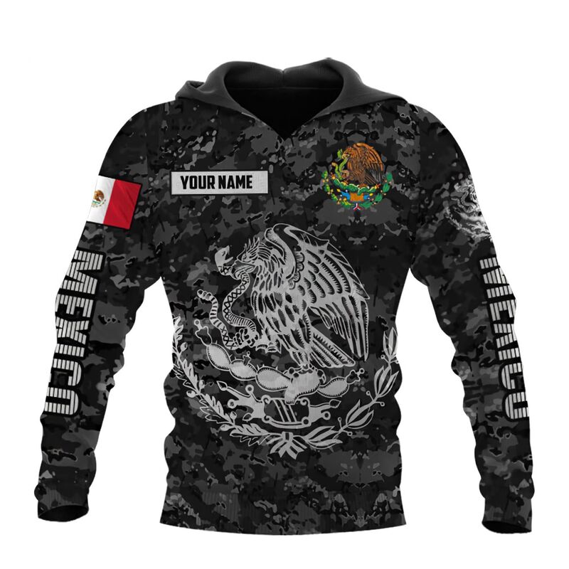 2026 Cross-Border European and American Men's Sweatshirt with Mexico Logo, Men's Sweatshirt with 3D Digital Printing, European Size Hooded Sweatshirt 2026 Cross-Border European and American Men's Sweatshirt with Mexico Logo, Men's Sweatshirt with 3D Digital Printing, European Size Hooded Sweatshirt