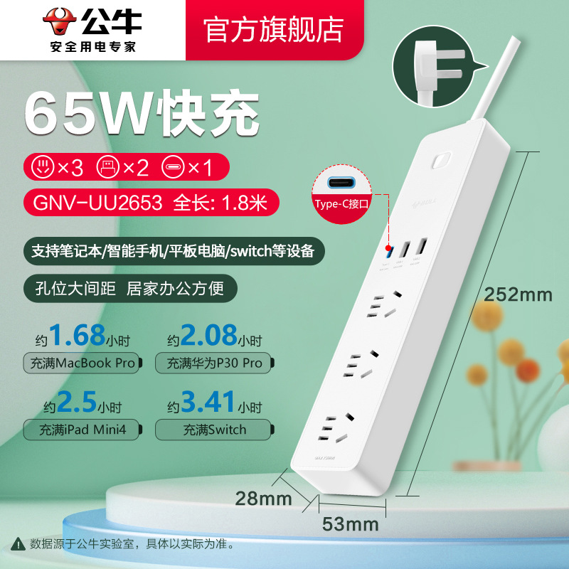 UU2653-1.8m 65w 고속 충전