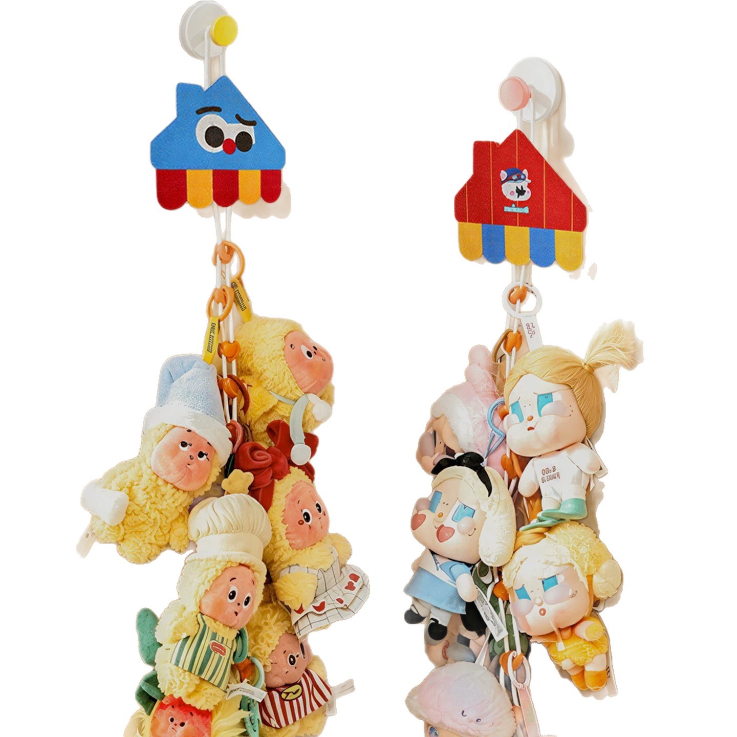 Muñeca de peluche almacena cuerda de colgante estrella ciega caja de pared artefacto colgante ajustable llorante almacena cuerda de exhibición