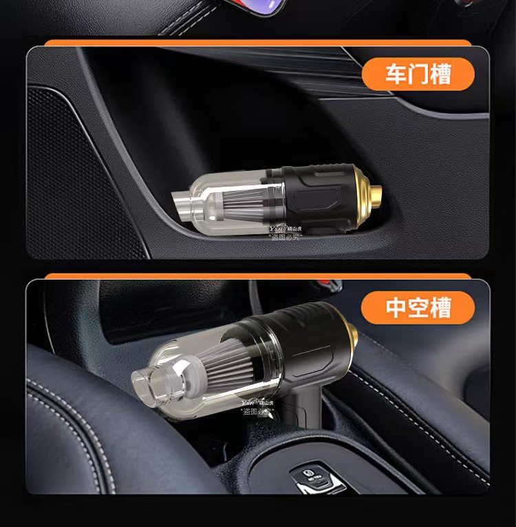 Sınır ötesi kablosuz el tipi araba ve ev tipi elektrikli süpürge, taşınabilir yüksek güçlü üfleme ve emme çift kullanımlı USB şarjlı elektrikli süpürge