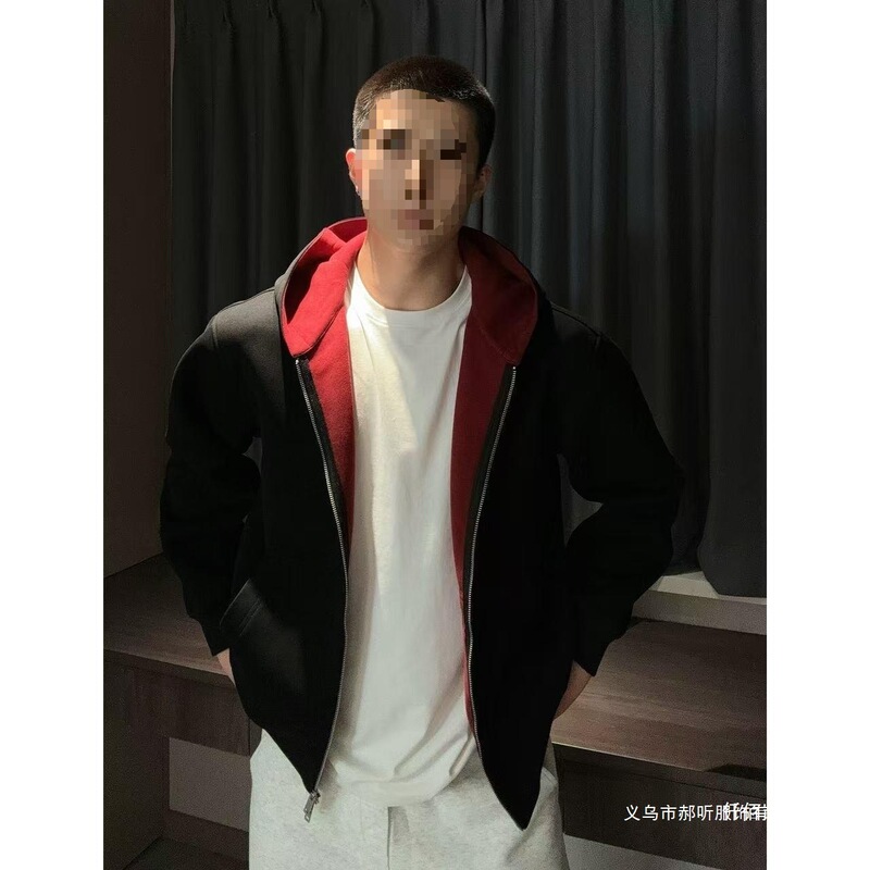 2025 Autumn New Men's 460g Color-Blocked Cardigan Sweatshirt Unisex Hooded Loose Couple's Jacket Sports Top 2025 Autumn New Men's 460g Color-Blocked Cardigan Sweatshirt Unisex Hooded Loose Couple's Jacket Sports Top