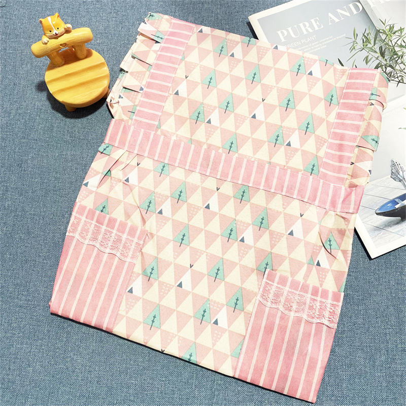 Korean-style Cute Princess Pastoral Floral Home Kitch, Oil-resistant With Pockets, Fashionable Suspder Apron For_voghion.com