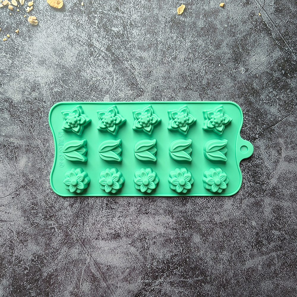 15 3 tipos de tulipas chocolate 680 molde de pastel molde de jabon de chocolate molde de pudín