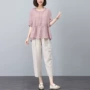 薄款妈妈夏季宽松套装
