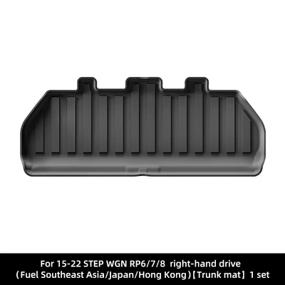 Mat Tpe Fully Environmentally Friendly — Trunk Mat - 15-22-honda-step-wgn-right-hand-drive-trunk-mat-sixseveneight-seatsfuelsoutheast-asiajapanhong-kong-black