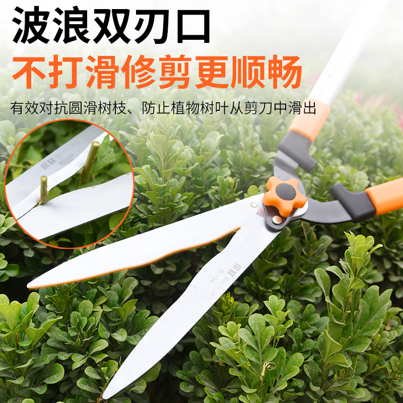 Herramientas de jardín, jardinería, tijeras grandes, tijeras de reparación, tijeras de poda verde, ramas, árboles frutales, césped fuerte, flores y árboles, tijeras de setos