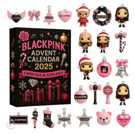 独立站新品Blackpink2025年降临节日历盲盒圣诞树装饰亚克力挂件