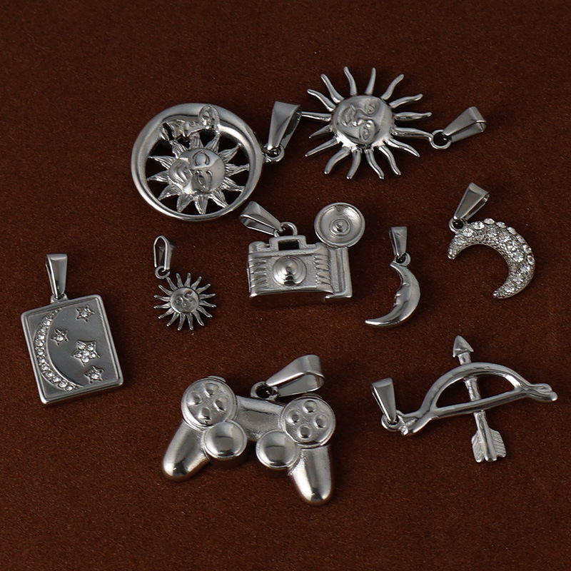 4g Weight Pendant Jewelry Making Type 14.1*11.2mm, 18.8*13mm Jewelry Making Size Real Gold Plated Plating Material DIY Jewelry Accessories Classification 1 Piece Quantity 304 Stainless Steel, 316 Stainless Steel Material Sun, Moon Pattern Retro, Simple Style Style Waterproof Non Tarnish Craft 1 Piece 14.1*11.2mm 18.8*13mm 304 Stainless Steel 316 Stainless Steel Real Gold Plated Sun Moon Pendant DIY Jewelry Accessories 3