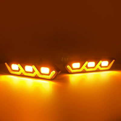 with flowing turn signals, Gündüz işıqları
