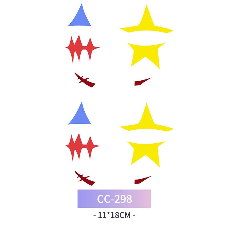 Transfronterizo en stock al por mayor de halloween colorido mariposa tatuaje pegatinas simulación sangrienta cicatriz pegatinas divertidas pegatinas impermeables