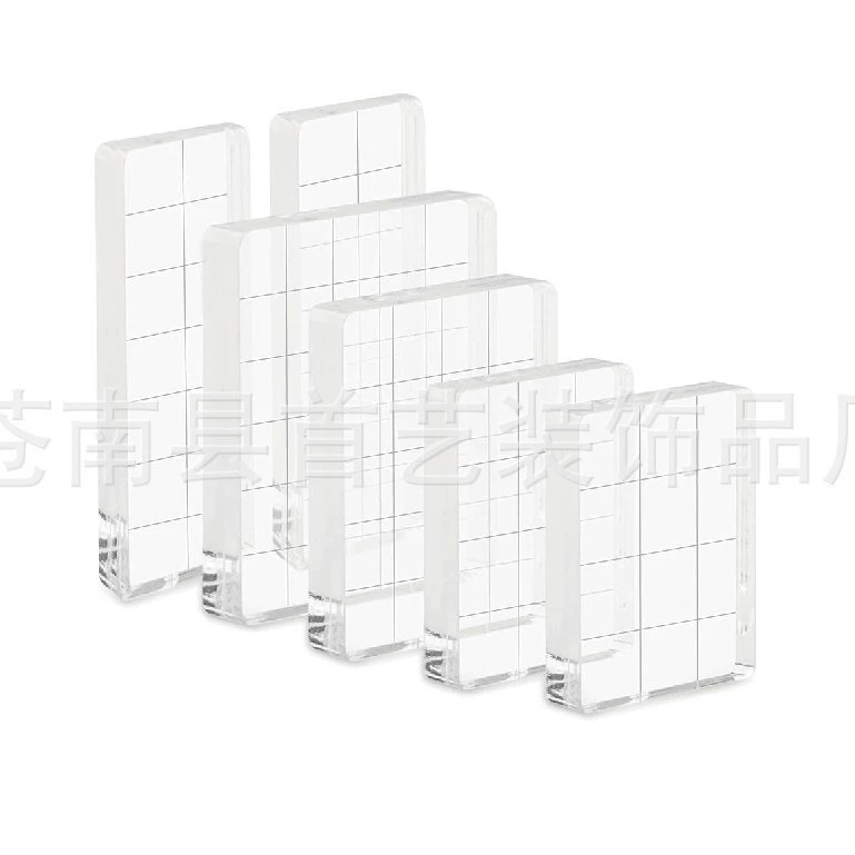 6 акриловых блоков для штамповки, ручка для штампа «сделай сам», декоративная пластина для скрапбукинга, прозрачный планировщик.