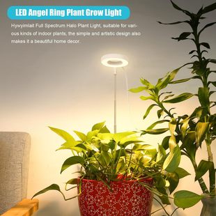 Led Retractable Plant Growth Lamp, Supplementary Light, Angel Ring, Red and Blue Warm Light, Full Spectrum, Dimmable for Indoor Succulents