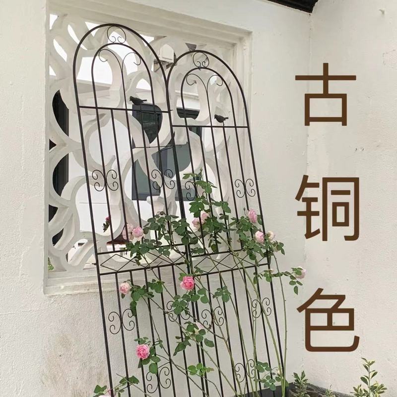 つるバラのつるラック、クレマチス植栽、庭のフェンス、屋外フラワーラック、サポートロッド、鉄製植物クライミング|undefined