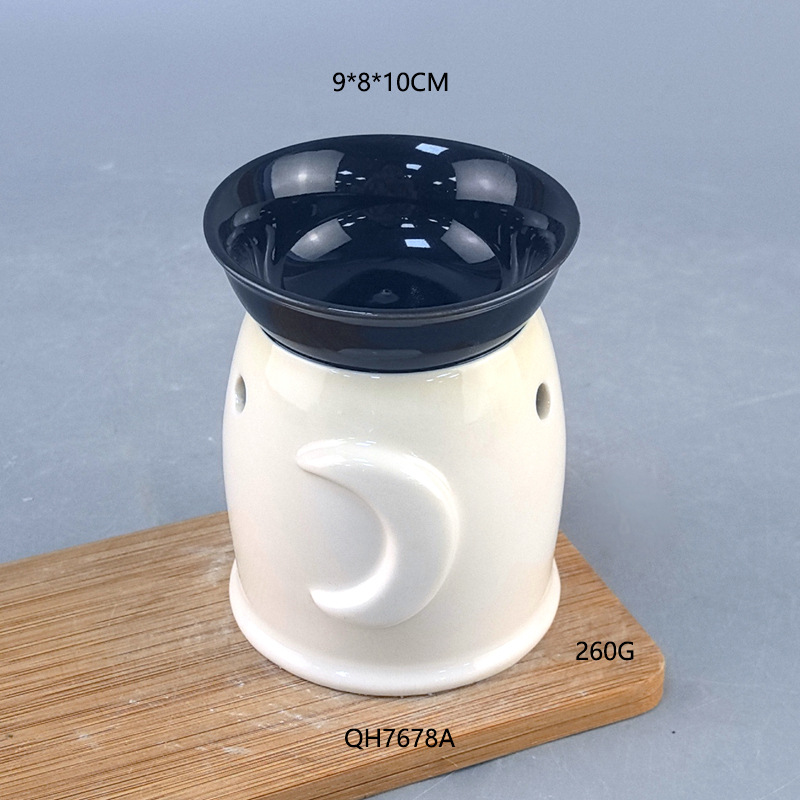 Porcelana blanca transfronteriza horno de incienso de aceite esencial oficina doméstica gran capacidad horno de incienso calentamiento de vela calentador de té horno de aceite esencial