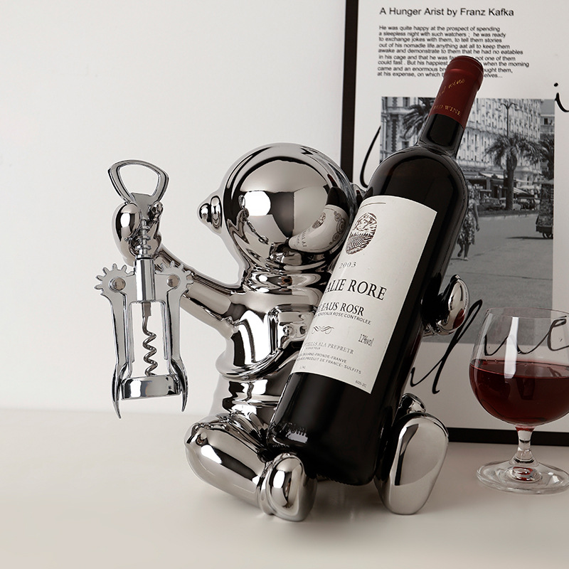 Bei Hanmei Nordic Light Luxury Style Astronaut Wine Cabinet Red Wine Rack Home Decoration Ornaments Hot Purchase One Piece Dropshipping