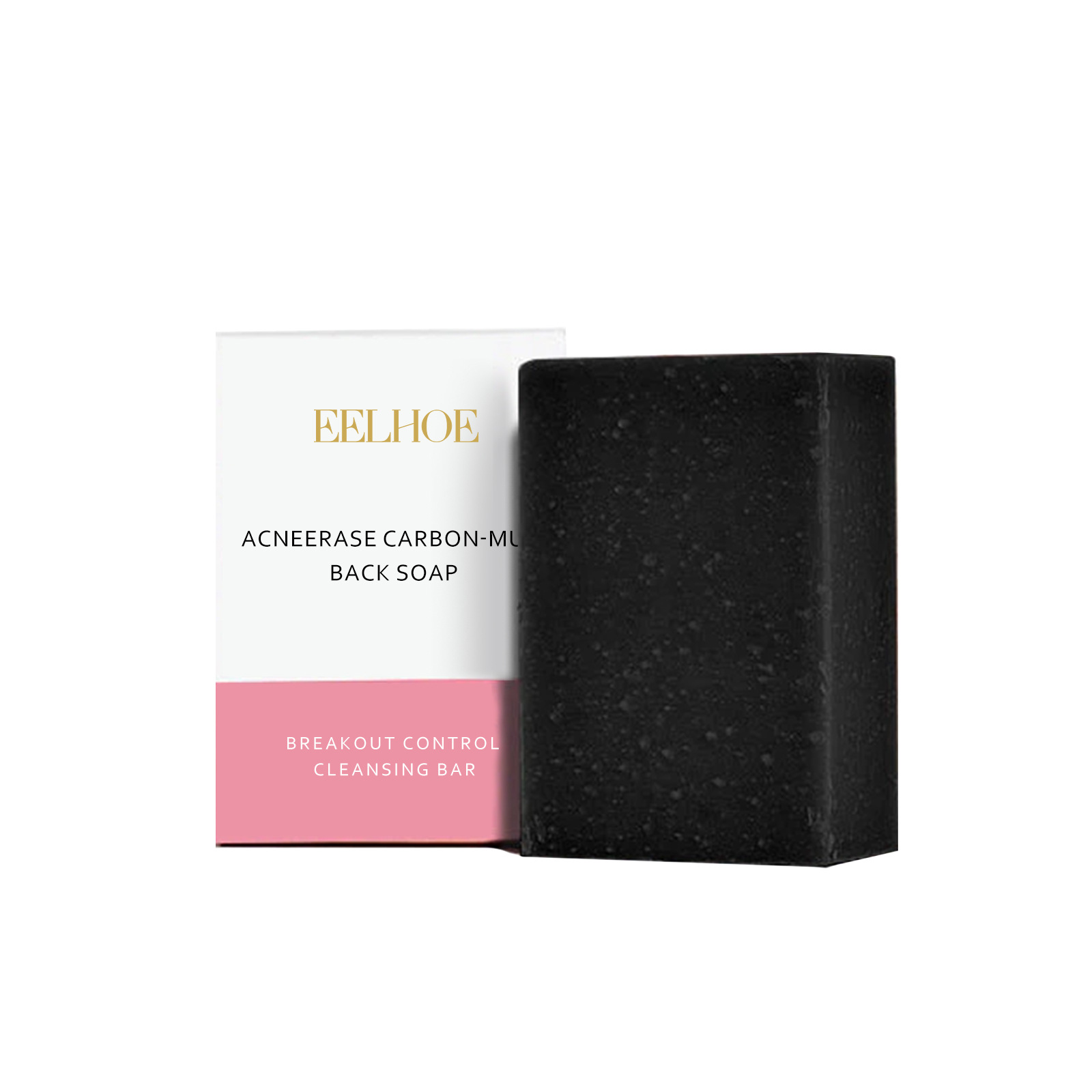 EELHOE Carbon Mud Back Soap Whitening Body Cleansing Skin Fading Dark Spots and Akne Marks Peeling Moisturizing Brightening Soap_voghion.com
