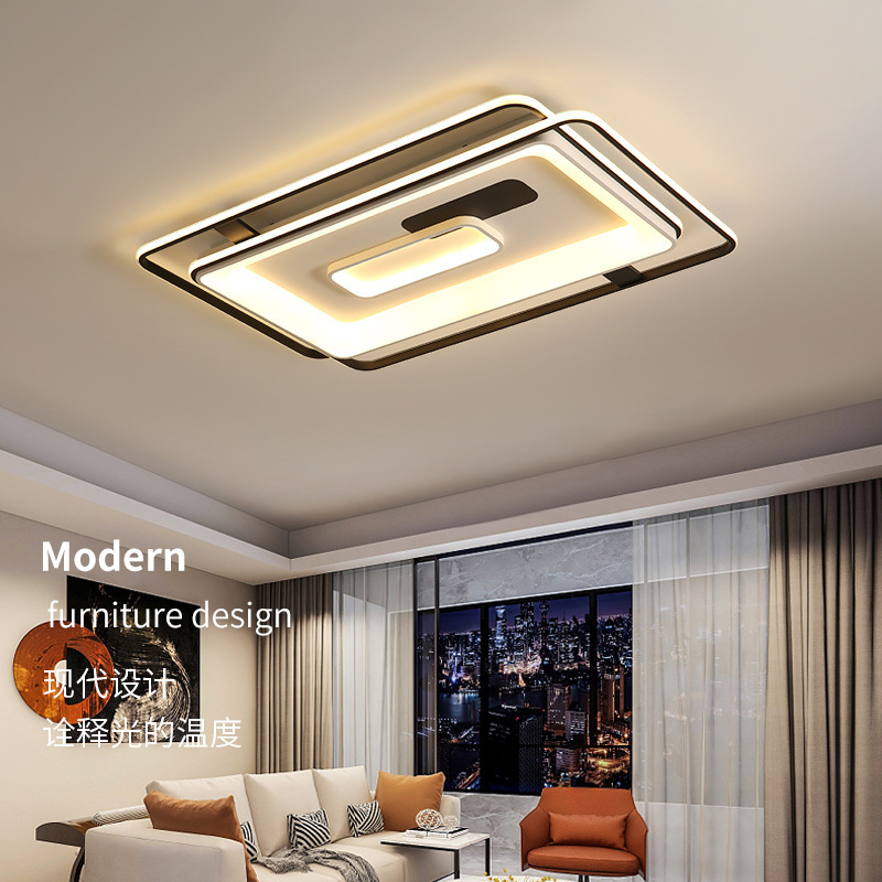2025 nueva lámpara de sala de estar lámpara de techo LED dormitorio comedor simple atmósfera iluminación del hogar lámpara ultrafina