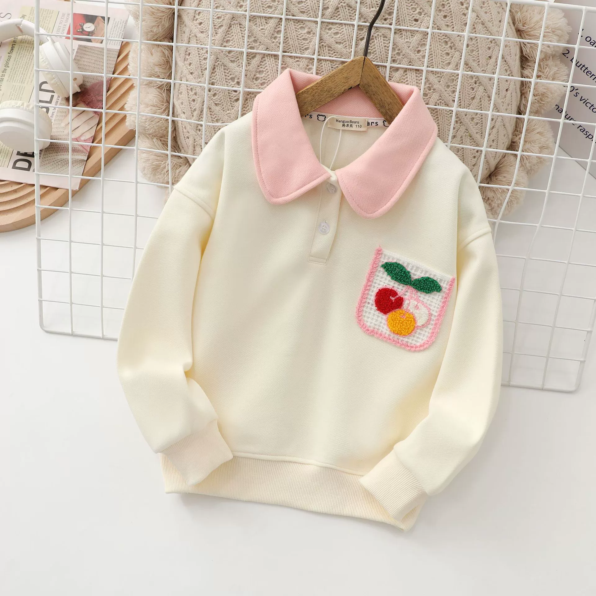 Хангоу Медленный сезоны толстовка для детей, cotton милый звёздное небо, новая коллекция