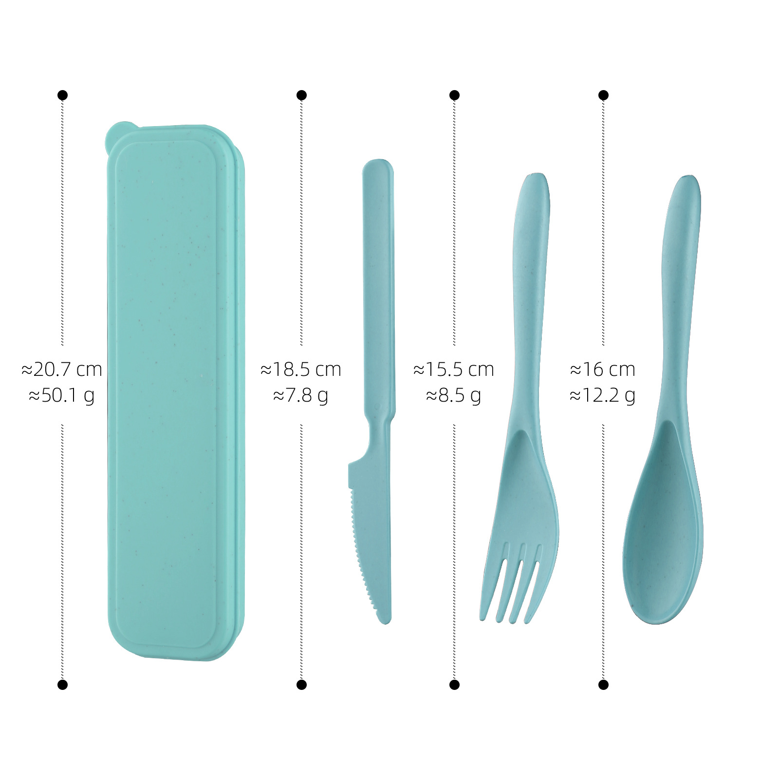 Three-piece Portable Storage Set, Plastic Daily-use Commercial Student Cutlery Gift Box Set_voghion.com