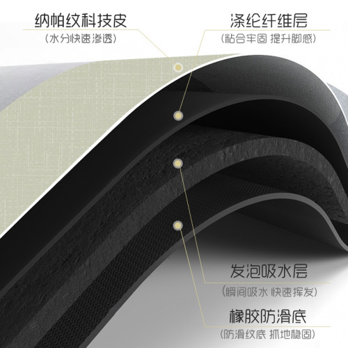 Japanese kitchen countertop drain mat bar absorbent coaster wipeable no-wash insulation mat anti-scalding dining table dish mat