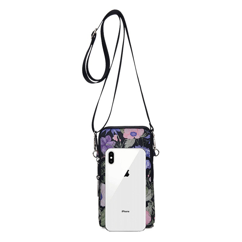 Nuevo bolso de teléfono móvil de pantalla grande bolso de mensajero de hombro de las mujeres monedero bolso de tela Oxford bolso de muñeca bolso de la madre bolso de brazo de baile